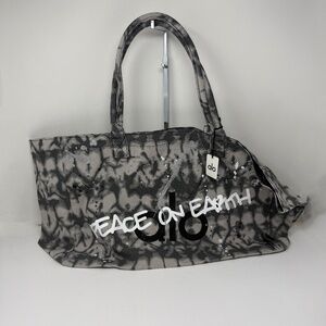 NEW Alo Yoga Peace On Earth Tie Dye Paint Gym Tote Bag Purse LIMITED EDITION